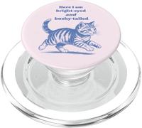 Funny Cat Kitten Kitty Vintage Retro Here I Am Bright Eyed PopSockets PopGrip for MagSafe