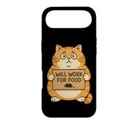 Funny Cat Kitten Will Work for Food Quote Gift Men Women Kid Case for iPhone Air
