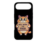 Funny Cat Kitten Will Work for Food Quote Gift Men Women Kid Case for iPhone Air