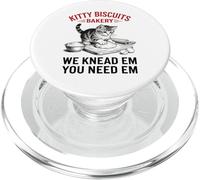 Funny Cat Kneading Dough We Knead Em You Need Em Bakery PopSockets PopGrip for MagSafe
