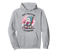 Funny Cat Knits Lover Don't Talk To Me I'm Counting Knitting Pullover Hoodie