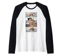 Funny Cat Laptop Comic Strip Cat Lover Humor Raglan Baseball Tee