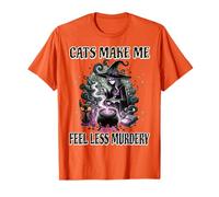 Funny Cat Lover Cats Make Me Feel Less Murdery T-Shirt