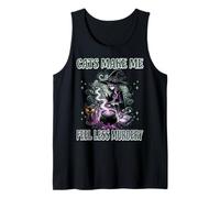 Funny Cat Lover Cats Make Me Feel Less Murdery Tank Top