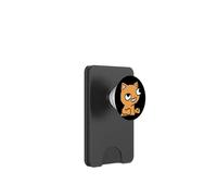 Funny Cat Lover Crazy Cartoon Kitty Design PopSockets PopWallet for MagSafe