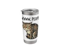 Funny Cat Lover Ew People Disgusted Sarcastic Mean Introvert Stainless Steel Insulated Tumbler