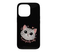 Funny Cat Lover Purrfectly Silly Kawaii Kitty Case for iPhone 13 Pro