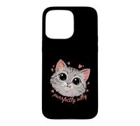 Funny Cat Lover Purrfectly Silly Kawaii Kitty Case for iPhone 15 Pro Max
