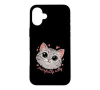 Funny Cat Lover Purrfectly Silly Kawaii Kitty Case for iPhone 16 Plus
