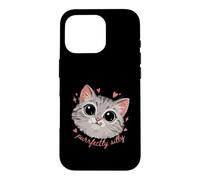 Funny Cat Lover Purrfectly Silly Kawaii Kitty Case for iPhone 16 Pro