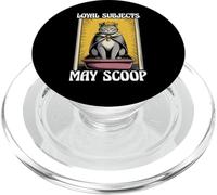 Funny Cat Loyal Subjects May Scoop Cat Litter Box Cat PopSockets PopGrip for MagSafe