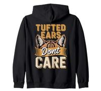 Funny Cat Maine Coon Tufted Ears Dont Care Zip Hoodie