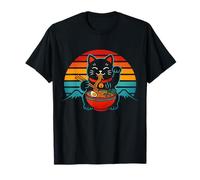 Funny Cat Maneki-Neko Ramen Japanese Graphic Kawaii Artwork T-Shirt