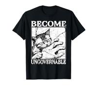 Funny Cat Meme Biting Hand Become Ungovernable Cat Rage T-Shirt