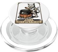 Funny Cat Meme Cauldron Medieval Dark Humor PopSockets PopGrip for MagSafe