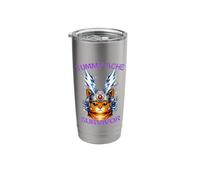 Funny Cat Meme I Survived Today’s Tummy Ache Graphic Stainless Steel Insulated Tumbler