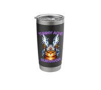 Funny Cat Meme I Survived Today’s Tummy Ache Graphic Stainless Steel Insulated Tumbler