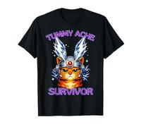 Funny Cat Meme I Survived Today’s Tummy Ache Graphic T-Shirt