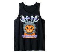 Funny Cat Meme I Survived Today’s Tummy Ache Graphic Tank Top