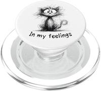 Funny Cat Meme In My Feelings Mood PopSockets PopGrip for MagSafe