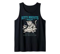 Funny Cat Meme Kitty Biscuits Bakery Vintage Art Tank Top