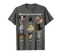 Funny Cat Meme Men Women What's Your Mood Today? T-Shirt