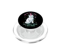 Funny Cat Meme Next Trick Ill Forget What Im Doing Sarcastic PopSockets PopGrip for MagSafe