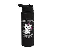 Funny Cat Meme Next Trick Ill Forget What Im Doing Sarcastic Stainless Steel Insulated Water Bottle