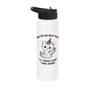 Funny Cat Meme Next Trick Ill Forget What Im Doing Sarcastic Stainless Steel Insulated Water Bottle