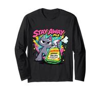 Funny Cat Meme Stay Away Plz Human Spray Joke Long Sleeve T-Shirt