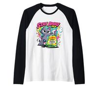 Funny Cat Meme Stay Away Plz Human Spray Joke Raglan Baseball Tee
