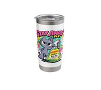 Funny Cat Meme Stay Away Plz Human Spray Joke Stainless Steel Insulated Tumbler