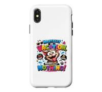 Funny Cat Mentally on Vacation Physically Doing Nothing Case for iPhone X/XS