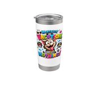 Funny Cat Mentally on Vacation Physically Doing Nothing Stainless Steel Insulated Tumbler