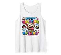 Funny Cat Mentally on Vacation Physically Doing Nothing Tank Top