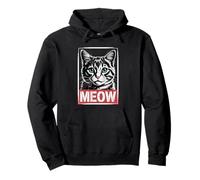 Funny Cat MEOW Political Hope Poster Parody Street Art Style Pullover Hoodie