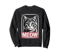 Funny Cat MEOW Political Hope Poster Parody Street Art Style Sweatshirt