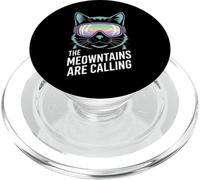 Funny Cat Meowntains Calling Ski Goggles Women Men PopSockets PopGrip for MagSafe