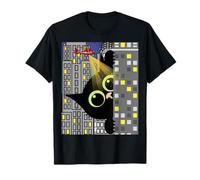 Funny Cat Mom Cat Dad Giant Black Cat walking in the city T-Shirt
