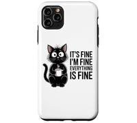 Funny Cat Mom Social Anxiety Stressed Coffee Lover Case for iPhone 11 Pro Max