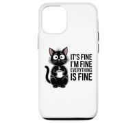 Funny Cat Mom Social Anxiety Stressed Coffee Lover Case for iPhone 12/12 Pro
