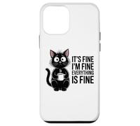 Funny Cat Mom Social Anxiety Stressed Coffee Lover Case for iPhone 12 mini