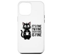 Funny Cat Mom Social Anxiety Stressed Coffee Lover Case for iPhone 12 Pro Max