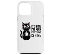 Funny Cat Mom Social Anxiety Stressed Coffee Lover Case for iPhone 13 Pro Max