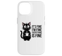 Funny Cat Mom Social Anxiety Stressed Coffee Lover Case for iPhone 14