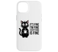 Funny Cat Mom Social Anxiety Stressed Coffee Lover Case for iPhone 14 Plus