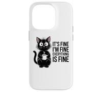 Funny Cat Mom Social Anxiety Stressed Coffee Lover Case for iPhone 14 Pro