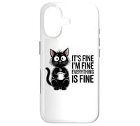 Funny Cat Mom Social Anxiety Stressed Coffee Lover Case for iPhone 17