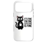 Funny Cat Mom Social Anxiety Stressed Coffee Lover Case for iPhone 17 Pro Max