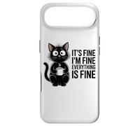 Funny Cat Mom Social Anxiety Stressed Coffee Lover Case for iPhone Air